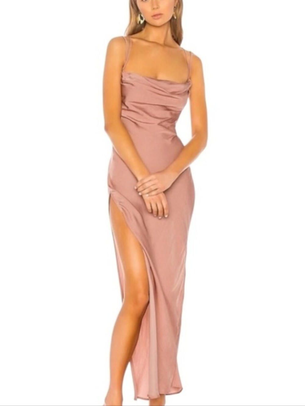 Michael Costello X Revolve NWT Braxton Maxi Slip Cowl Back Dress
